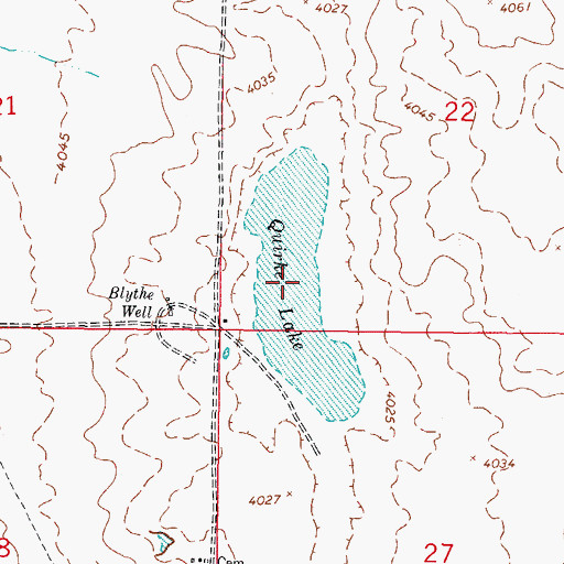 Topographic Map of Quirke Lake, NM