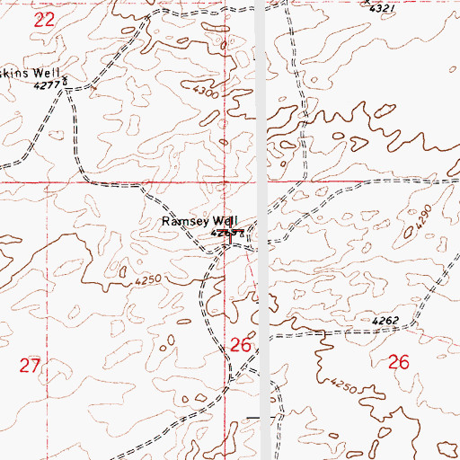 Topographic Map of Ramsey Well, NM