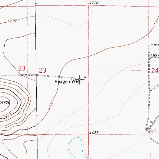 Topographic Map of Reagen Well, NM