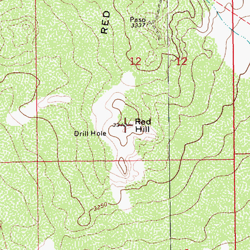 Topographic Map of Red Hill, NM
