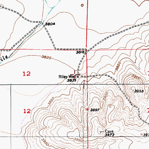 Topographic Map of Riley Well, NM