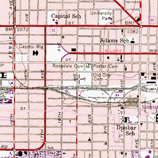 Topographic Map of City Loosley Cemetery, AZ