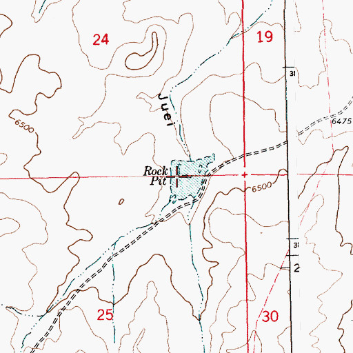 Topographic Map of Rock Pit, NM