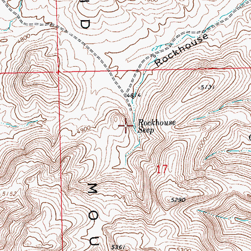 Topographic Map of Rockhouse Seep, NM