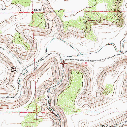 Topographic Map of Rodriguez Canyon, NM