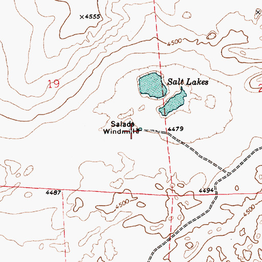 Topographic Map of Salada Windmill, NM