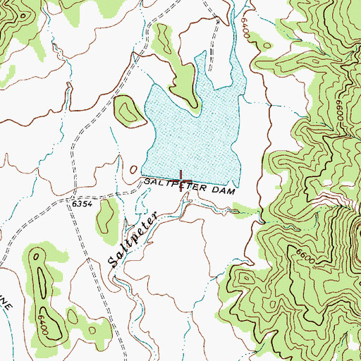 Topographic Map of Saltpeter Dam, NM