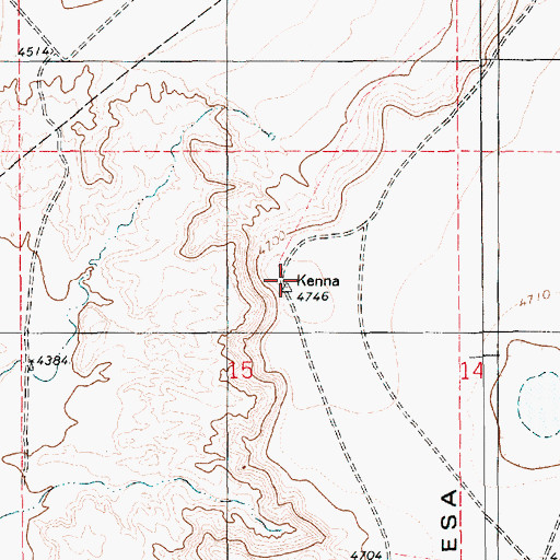 Topographic Map of San Juan Mesa, NM