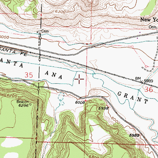 Topographic Map of Santa Ana Grant, NM