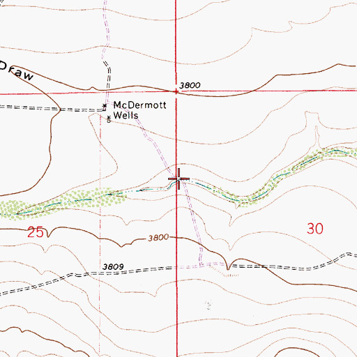 Topographic Map of Shannon Draw, NM
