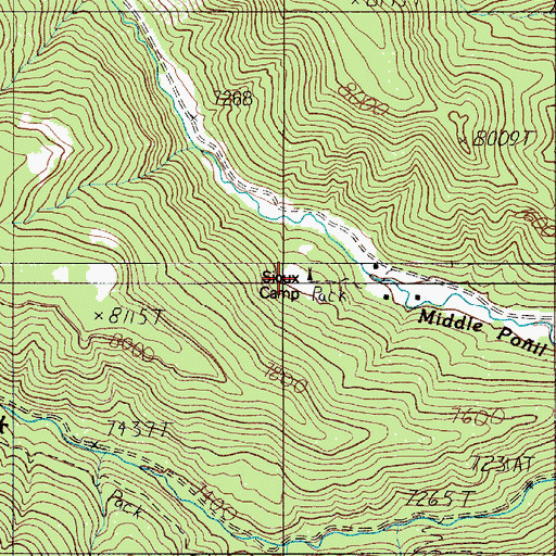 Topographic Map of Sioux Trail Camp, NM