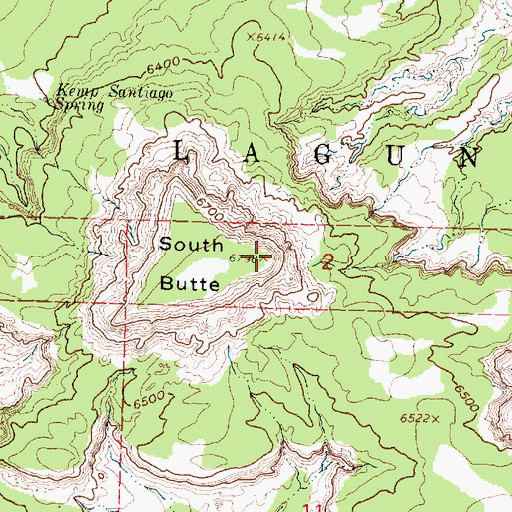 Topographic Map of South Butte, NM