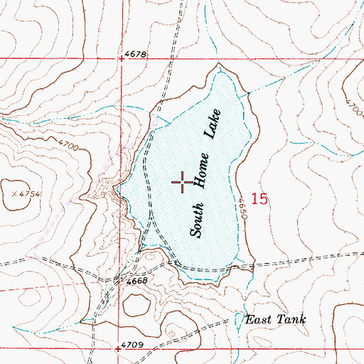 Topographic Map of South Home Lake, NM