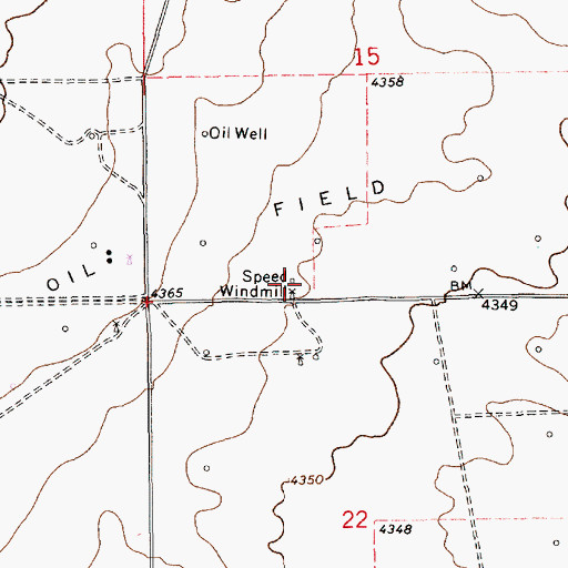 Topographic Map of Speed Windmill, NM