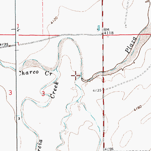 Topographic Map of Spikes Creek, NM