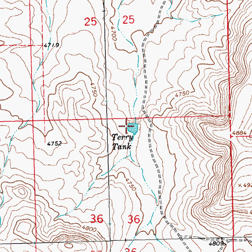 Topographic Map of Terry Tank, NM