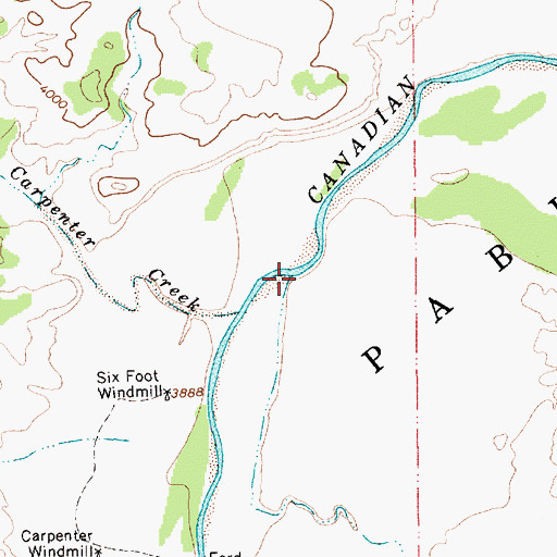 Topographic Map of Trinchera Creek, NM
