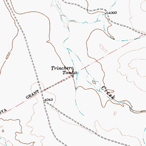 Topographic Map of Trinchera Tank, NM
