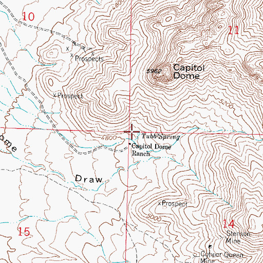 Topographic Map of Tubb Spring, NM