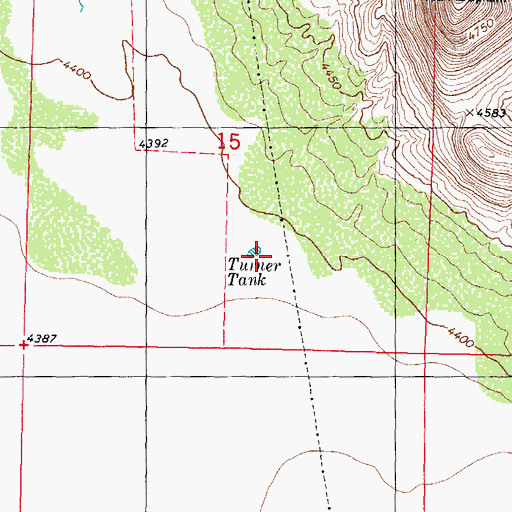 Topographic Map of Turner Tank, NM