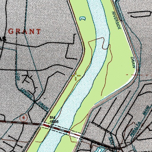 Topographic Map of Upper Belen Riverside Drain, NM