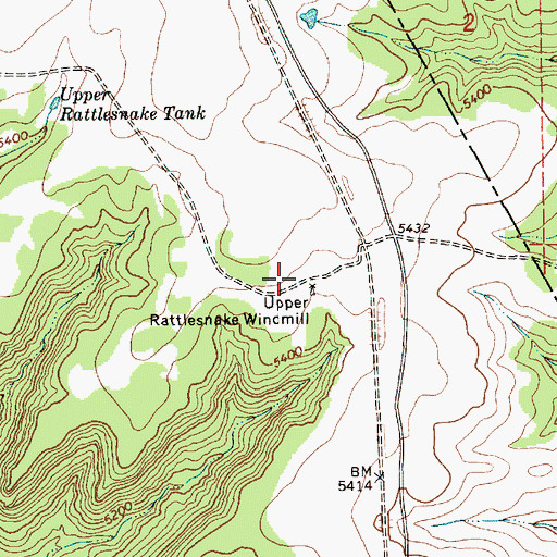 Topographic Map of Upper Rattlesnake Windmill, NM
