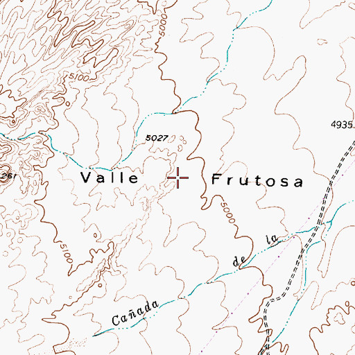 Topographic Map of Valle Frutosa, NM