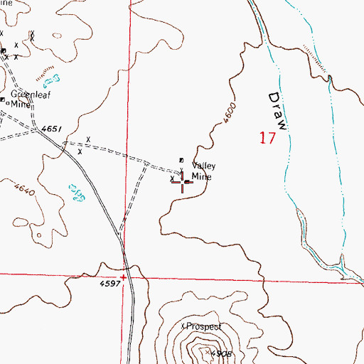 Topographic Map of Valley Mine, NM