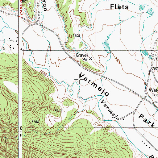 Topographic Map of Vermejo Park, NM
