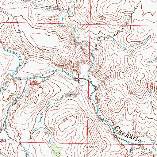 Topographic Map of Victoria Canyon, NM