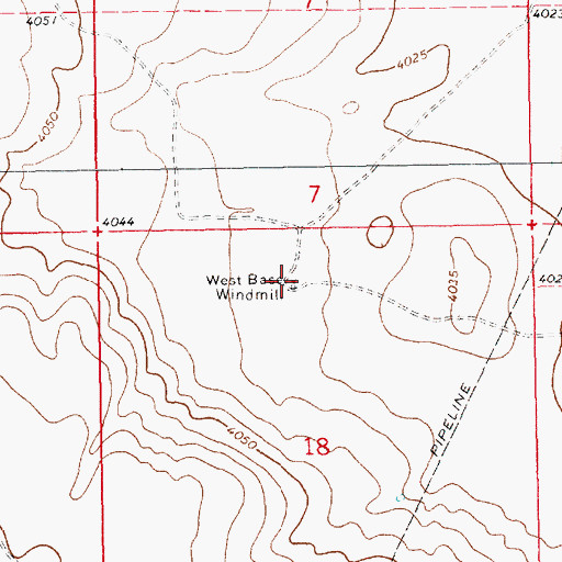 Topographic Map of West Base Windmill, NM