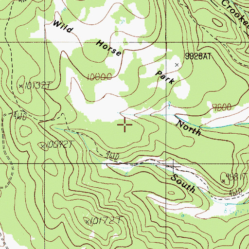 Topographic Map of Wild Horse Park, NM