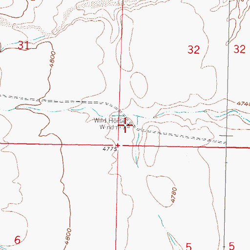 Topographic Map of Wild Horse Windmill, NM