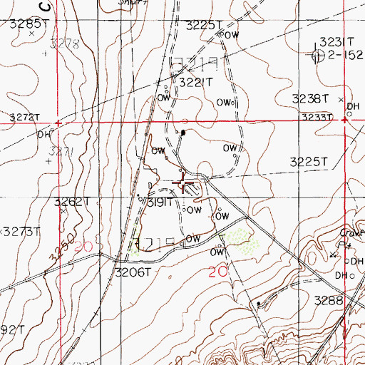 Topographic Map of Wood Ranch, NM