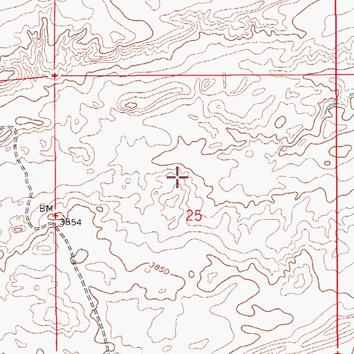 Topographic Map of Yeso Hills, NM