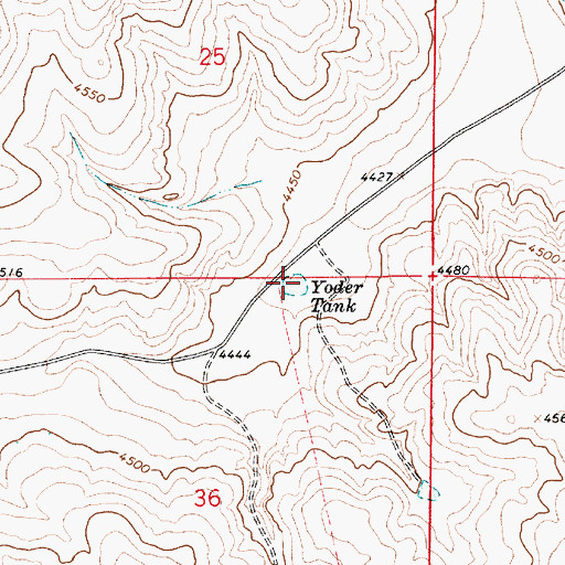 Topographic Map of Yoder Tank, NM