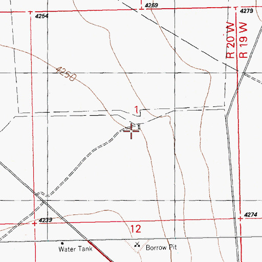 Topographic Map of Z Bar L Windmill, NM