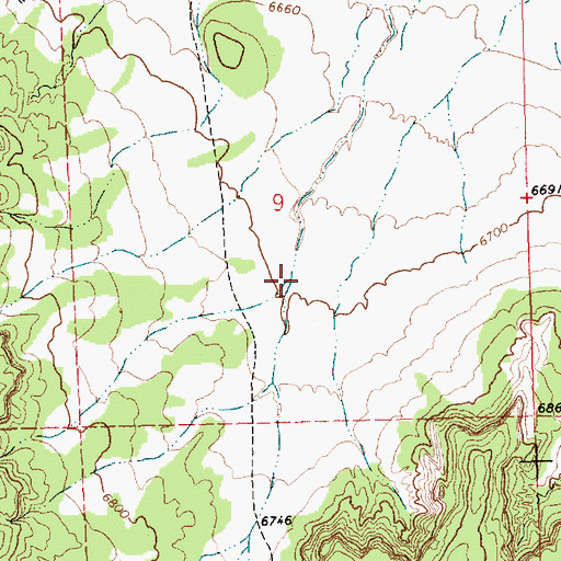 Topographic Map of Zuni Canyon, NM