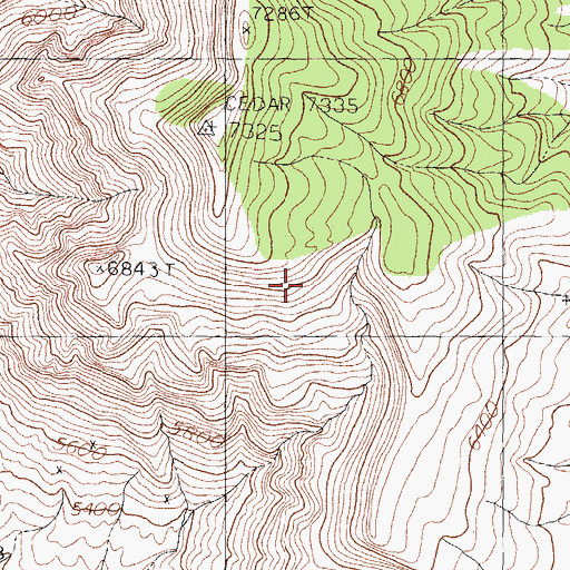 Topographic Map of Caballo Mountains, NM