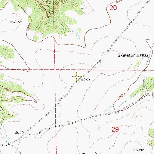 Topographic Map of Cobert Mesa, NM