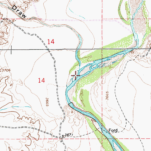 Topographic Map of Huggins Draw, NM