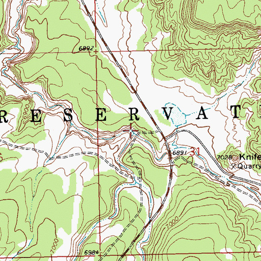 Topographic Map of Knife Hill Canyon, NM