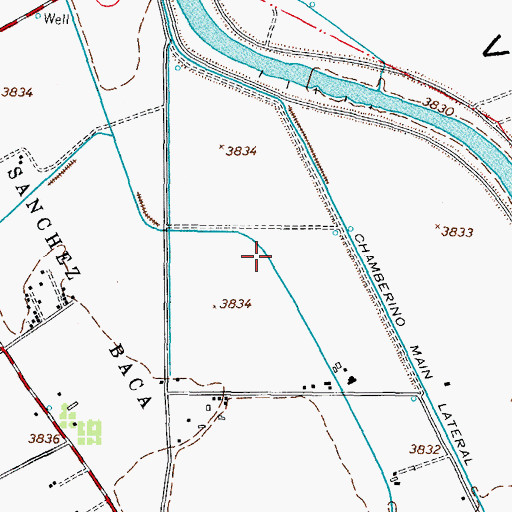 Topographic Map of La Mesa Drain, NM
