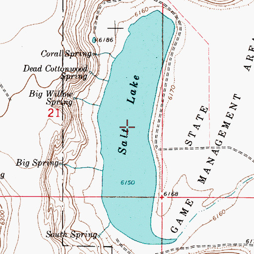 Topographic Map of Salt Lake, NM