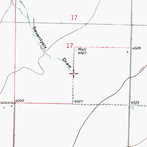 Topographic Map of Seventysix Draw, NM
