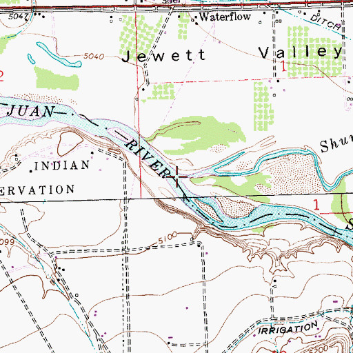 Topographic Map of Shumway Arroyo, NM