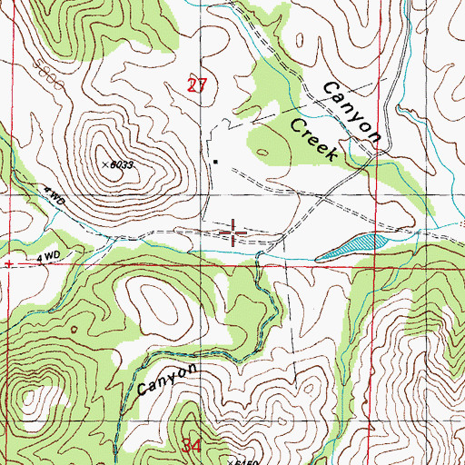 Topographic Map of Taylor Canyon, NM