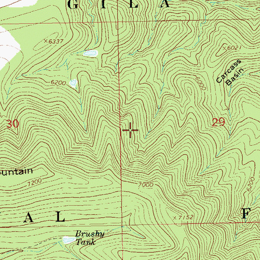 Topographic Map of Sierra Aguilada, NM