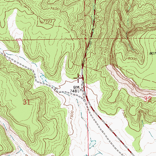Topographic Map of Satan Pass, NM