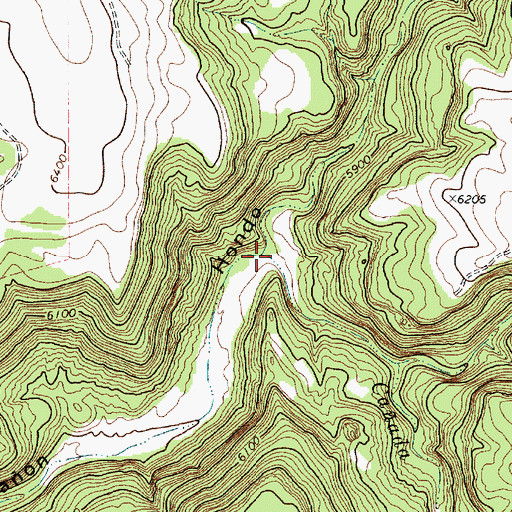 Topographic Map of Caada Tuloso, NM